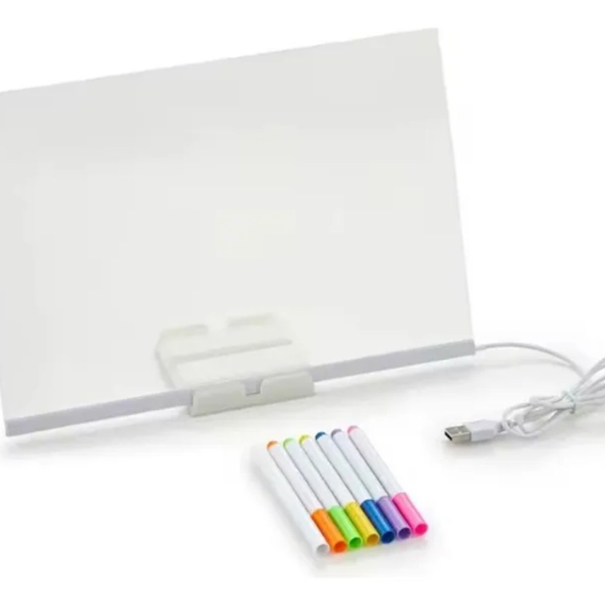 GENERICO - Pizarra Tablero Acrílico Luz Led Con Plumones