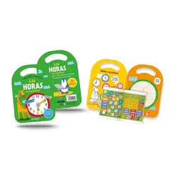 GENERICO - Libro Infantil Aprendo Las Horas Con Stickers