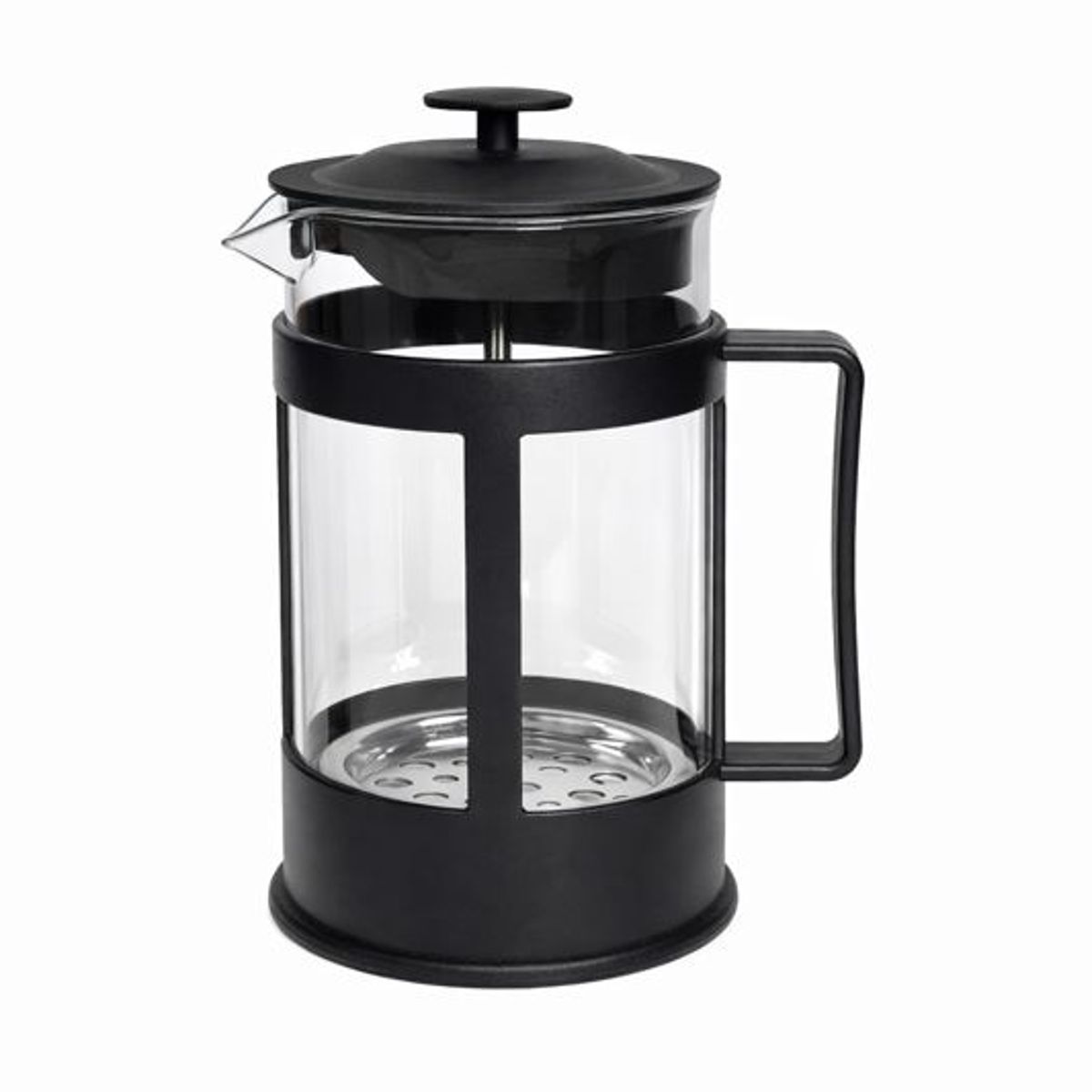 GENERICO - Cafetera Prensa Francesa 600ml Vidrio Negro Con Filtro