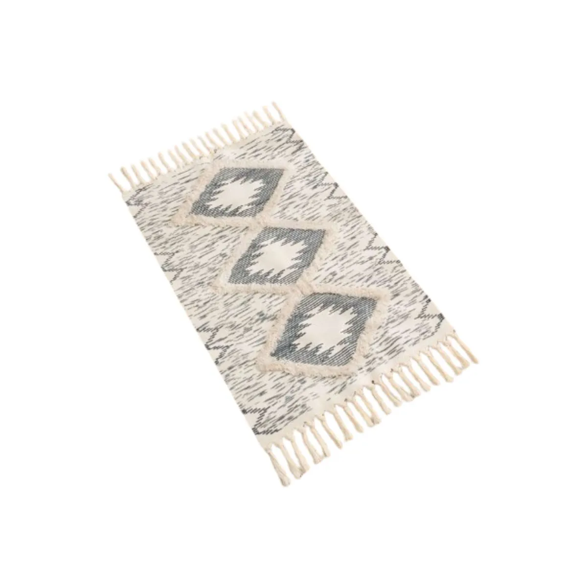 GENERICO - Pack de 2 Bajada de Cama de Lino estilo boho  medida 60 cm x 90 cm
