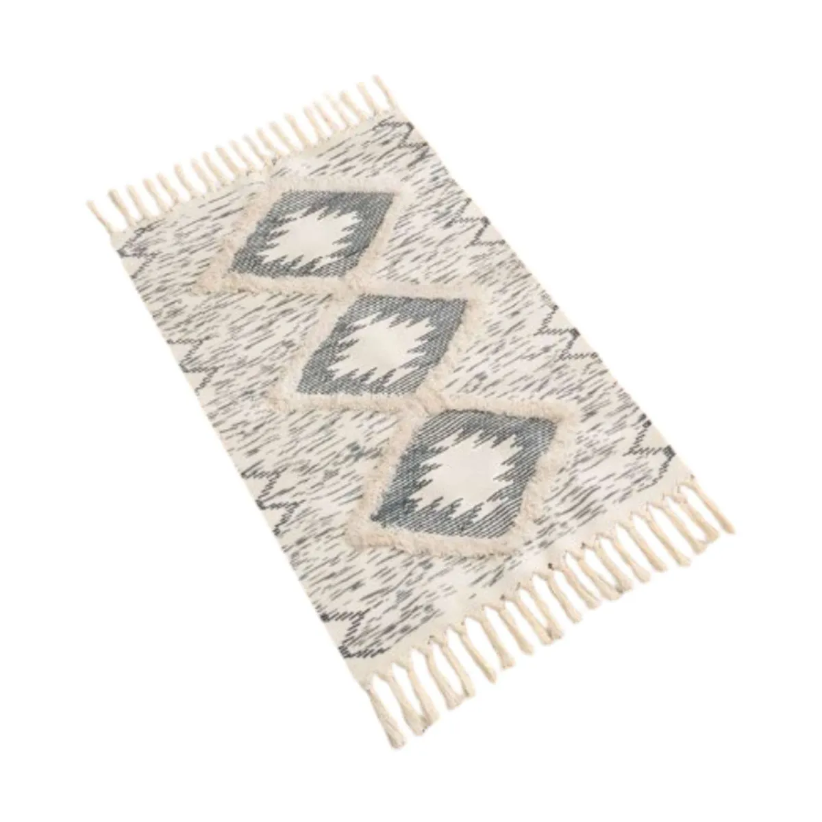 GENERICO - Pack de 2 Bajada de Cama de Lino estilo boho  medida 60 cm x 90 cm.