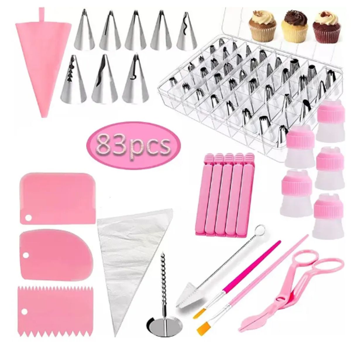 GENERICO - Boquillas De Decoración Para Pastelería Set 83 Pcs