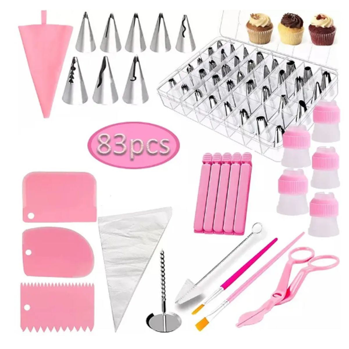 GENERICO - Boquillas De Decoración Para Pastelería Set 83 Pcs