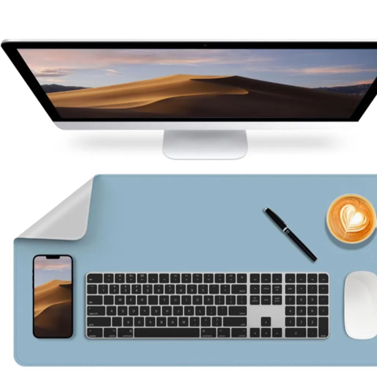 GENERICO - Mouse Pad Mat Gamer Pu Antideslizante Escritorio 80x40cm