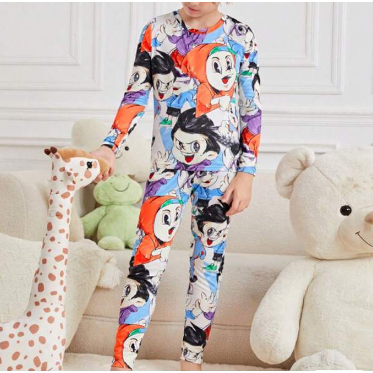 KIRAMA CLOTHING STORE - Pijama Infantil de Dibujos Animados – Set 2 Piezas Multicolor