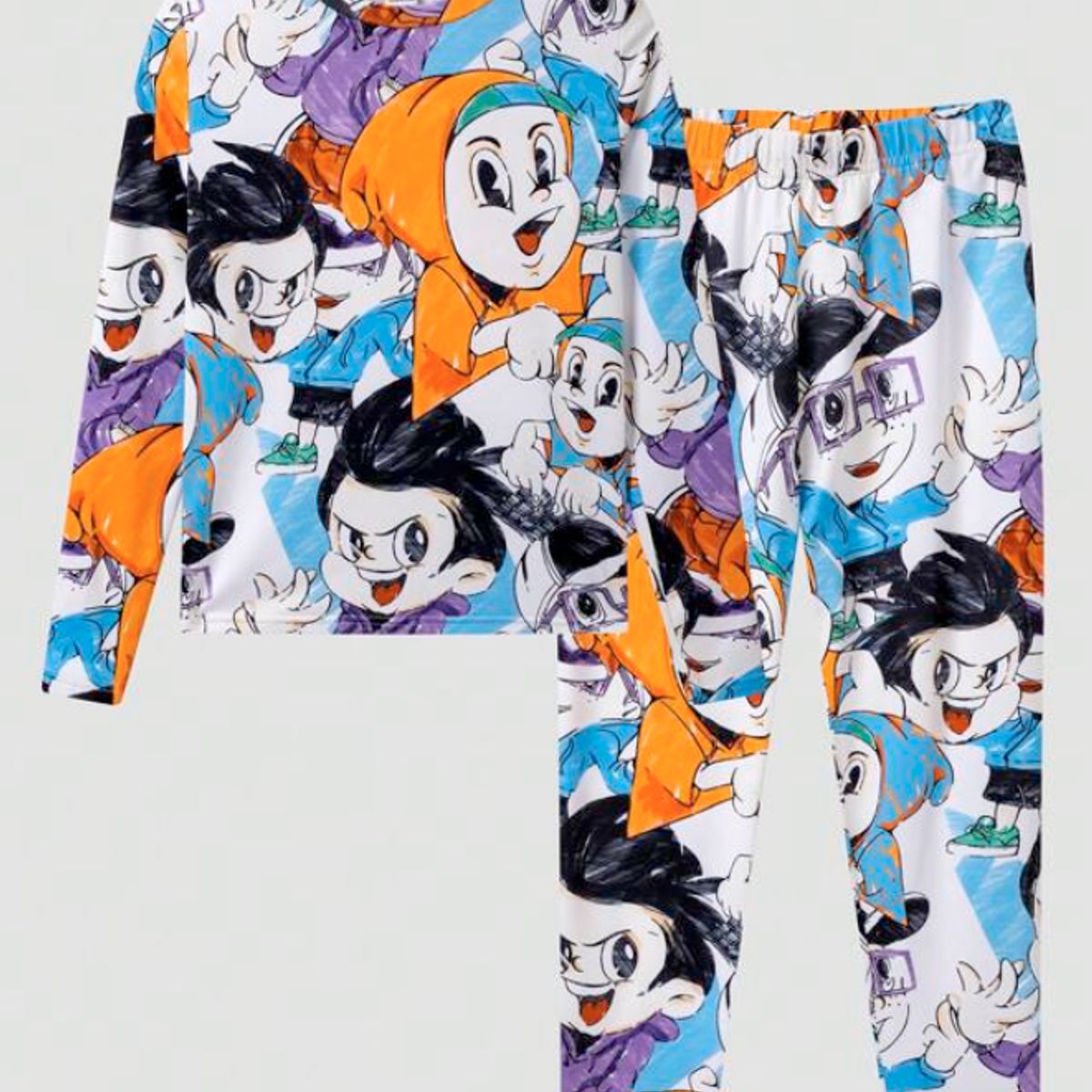 KIRAMA CLOTHING STORE - Pijama Infantil de Dibujos Animados – Set 2 Piezas Multicolor