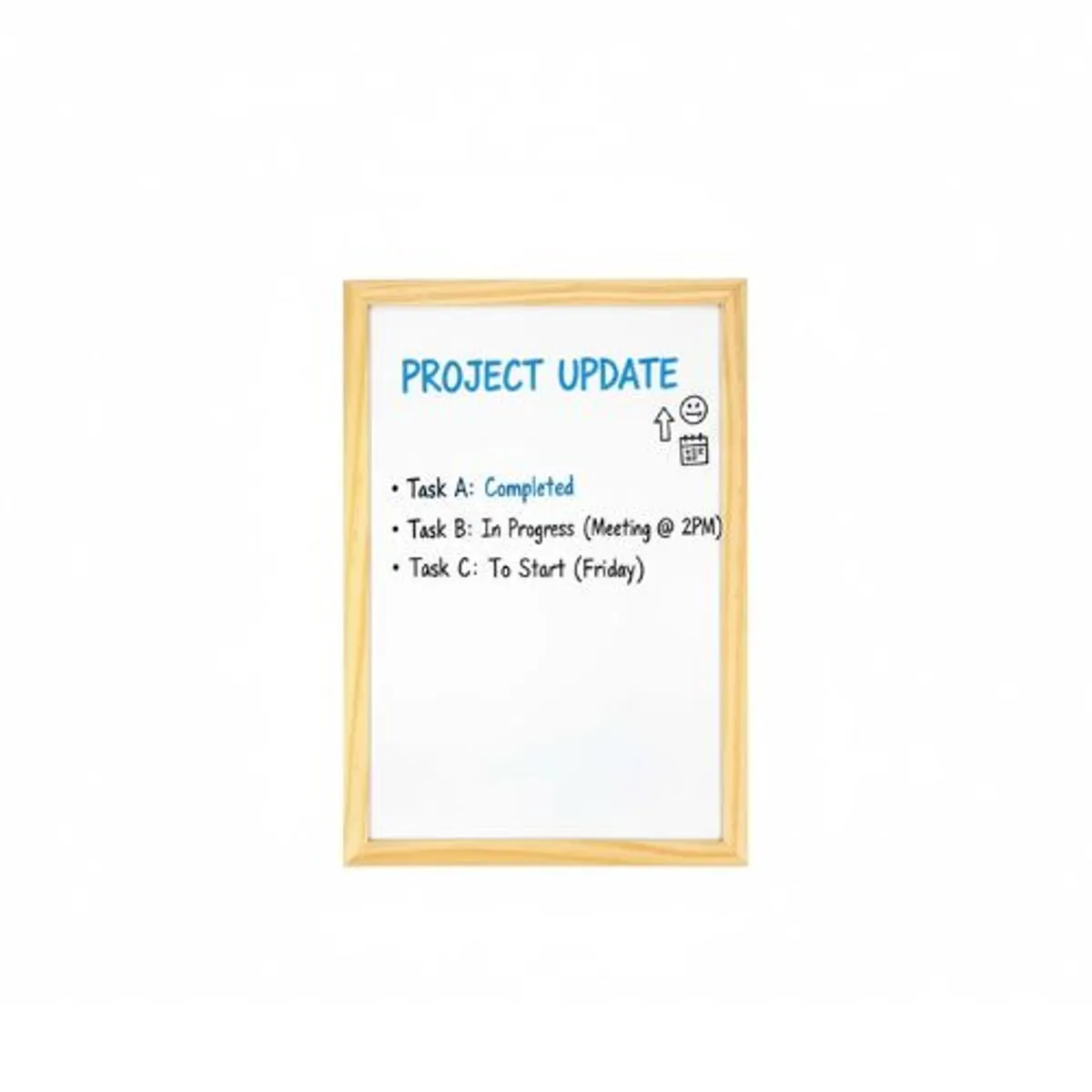 GENERICO - Pizarra Blanca Con Marco De Madera Para Marcador 20x30 cm