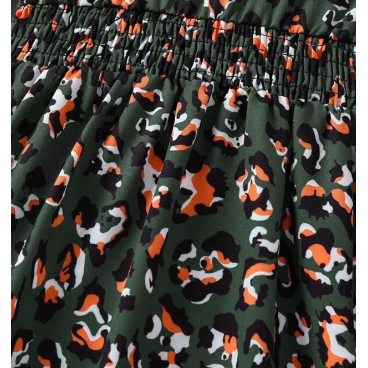 KIRAMA CLOTHING STORE - Vestido Infantil Estampado Multicolor con Volantes  Altura Rodilla