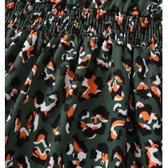 KIRAMA CLOTHING STORE - Vestido Infantil Estampado Multicolor con Volantes Altura Rodilla