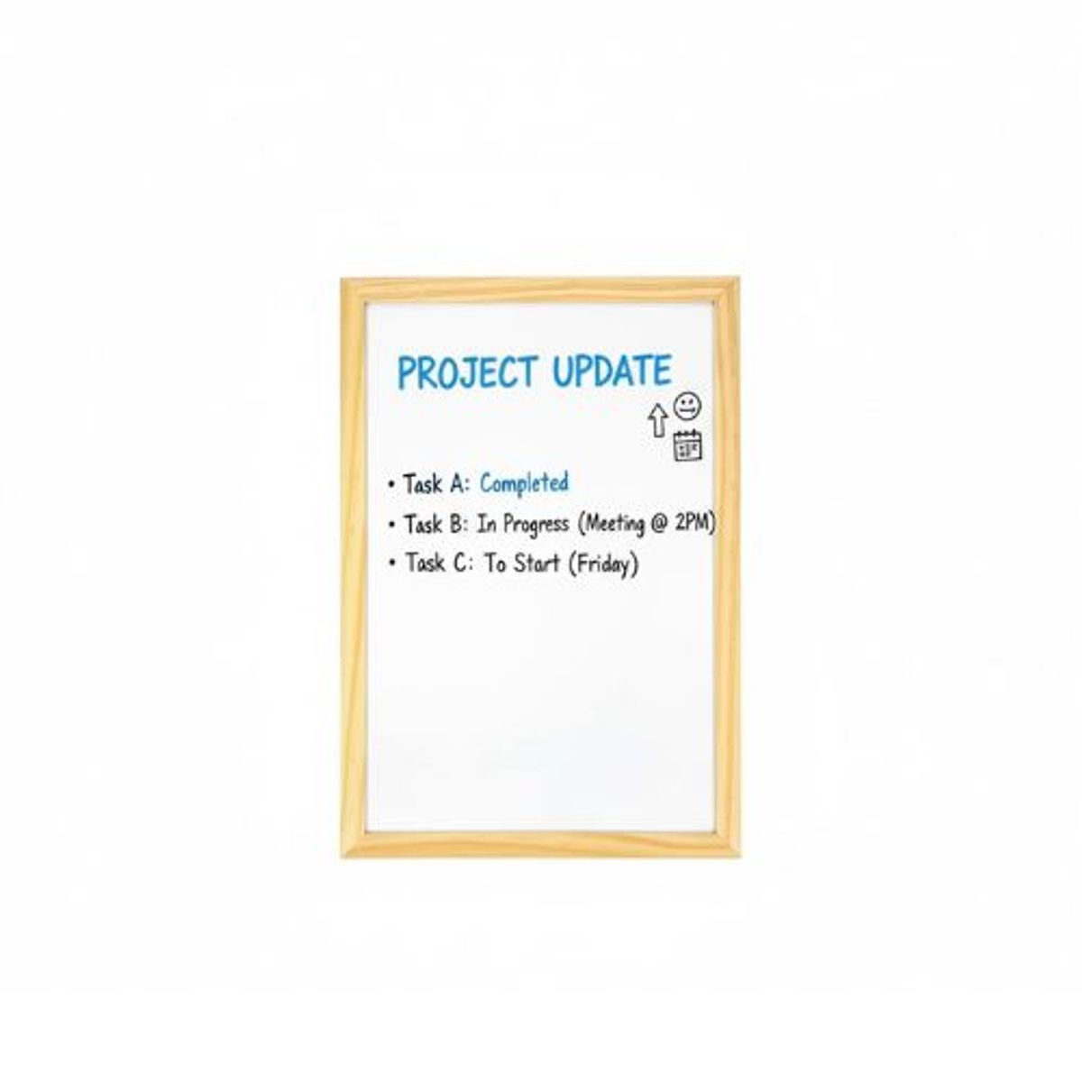 GENERICO - Pizarra Blanca Con Marco De Madera Para Marcador 30x40 cm