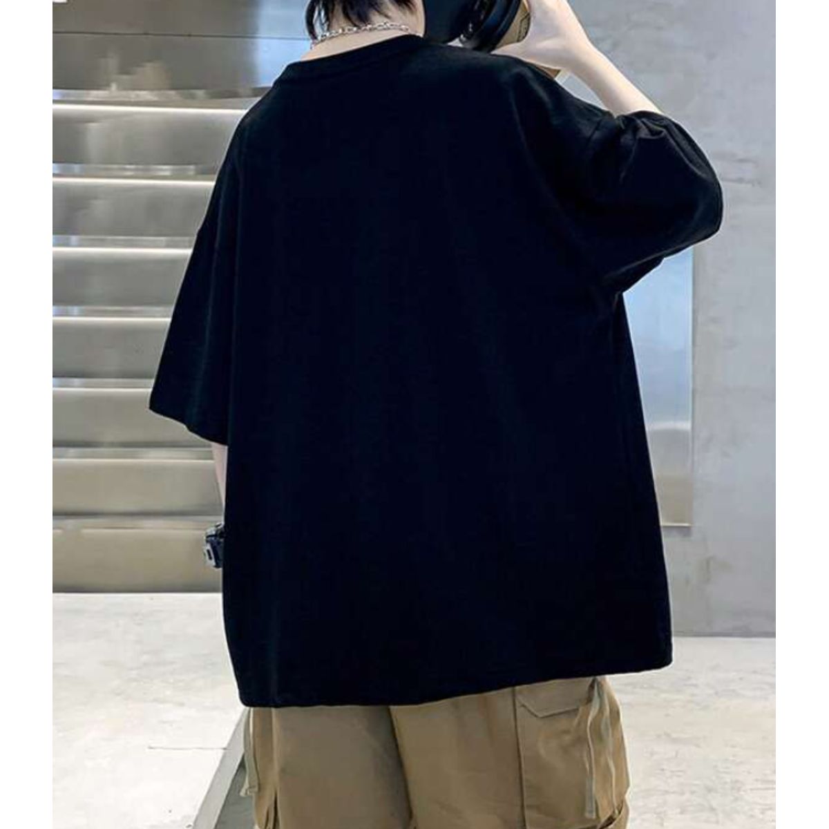 KIRAMA CLOTHING STORE - Camiseta Infantil “Cool Ride” con Estampado de Dibujos Animados  Negra