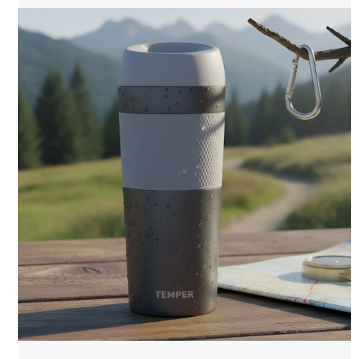 GENERICO - Termo Cafe Agua Mug Vaso Térmico 450ml Acero Inox Gris Oscuro