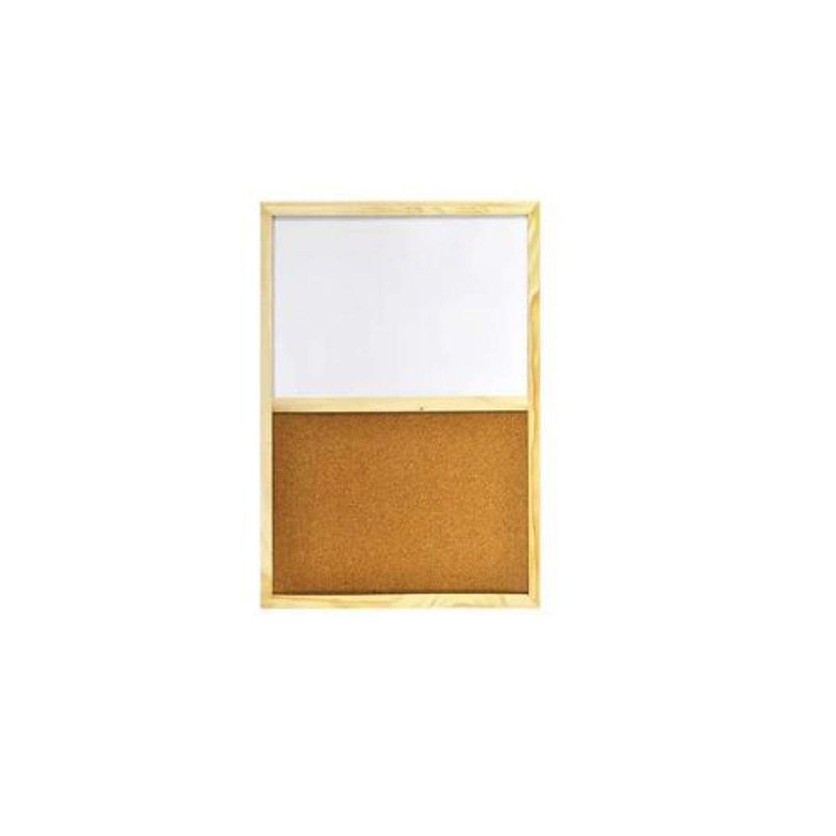 GENERICO - Pizarra Blanca Mixto Con Corcho Borde De Madera 40X50 cm