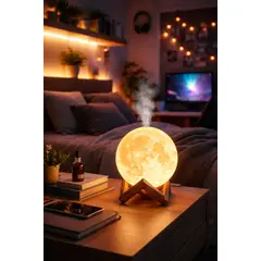 MOVI - Lámpara Humidificador Luna 3D - USB