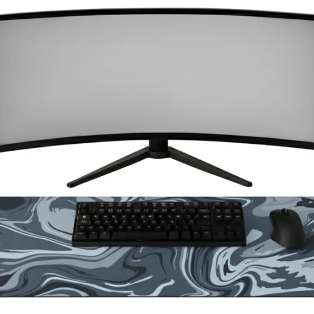 GENERICO - Mousepad Gamer Xl Blanco Negro Gris Y Rosado 800x300mm