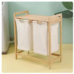 GENERICO - Cesta Canasto De Ropa Sucia Con Soporte De Bambu