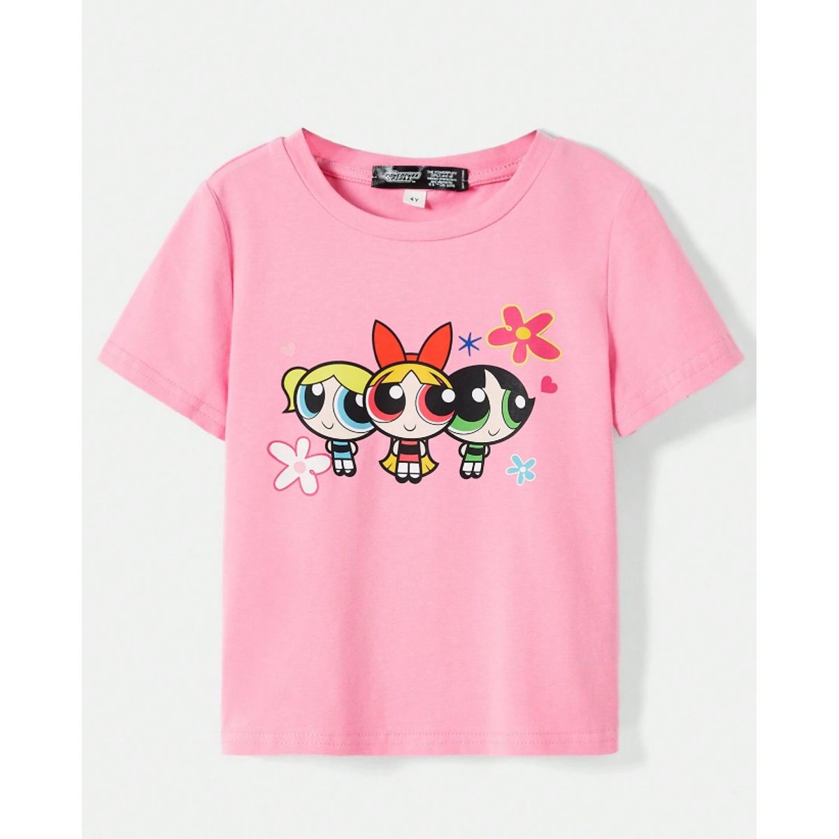 KIRAMA CLOTHING STORE - Camiseta Infantil Dibujos Animados  Rosa con Diseño Animado