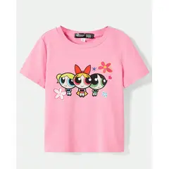 KIRAMA CLOTHING STORE - Camiseta Infantil Dibujos Animados Rosa con Diseño Animado