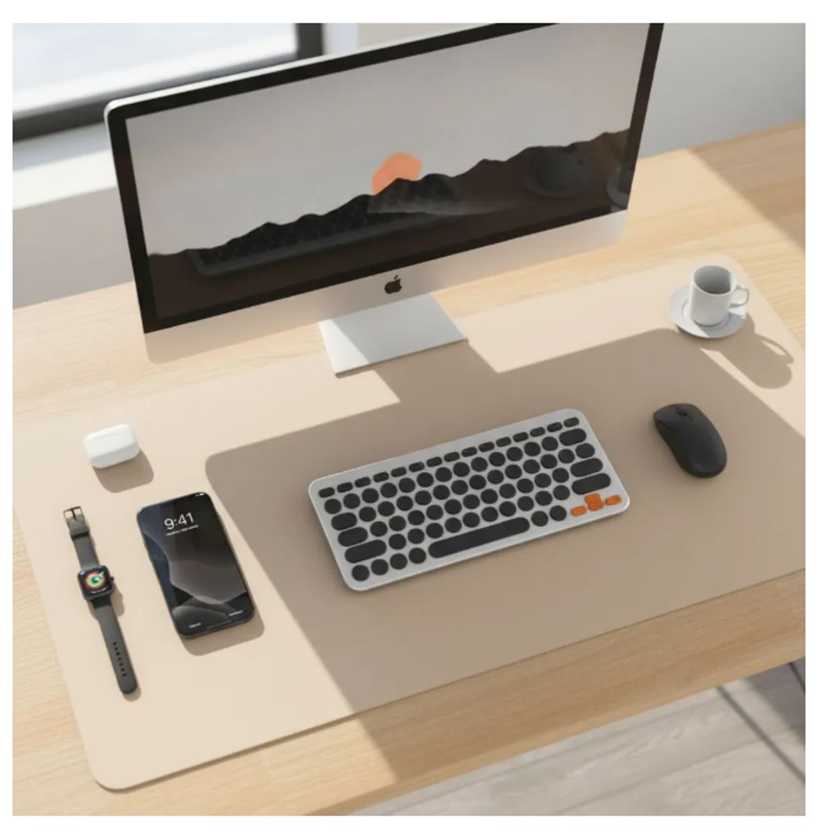 GENERICO - Mouse Pad Gamer Ecocuero 80x40cm Antideslizante