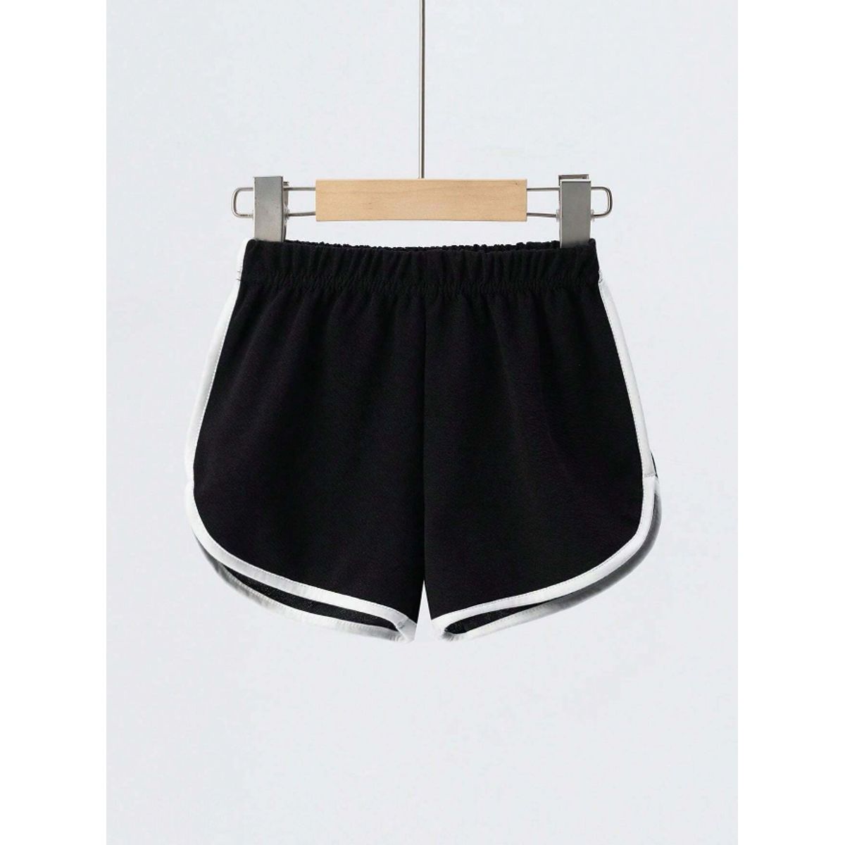 KIRAMA CLOTHING STORE - Short Infantil Negro con Ribete Blanco