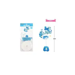 GENERICO - Arco de globos con base baby shower azul es niño 160cm 47pcs