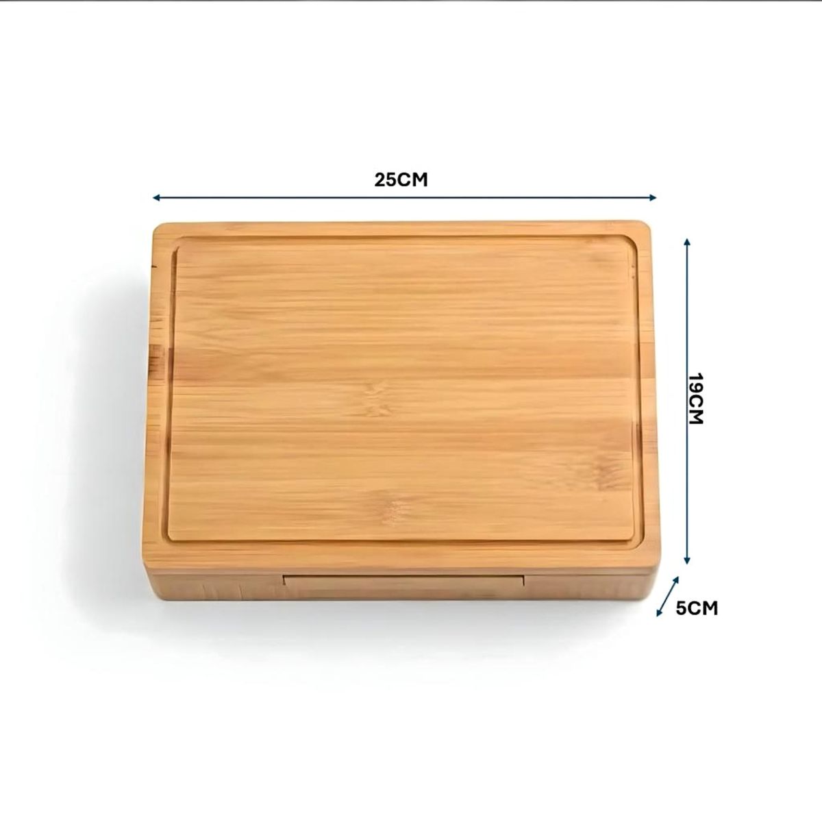 GENERICO - Tabla Rectangular de Bambú para Quesos con 3 Herramientas de Acero Inoxidable