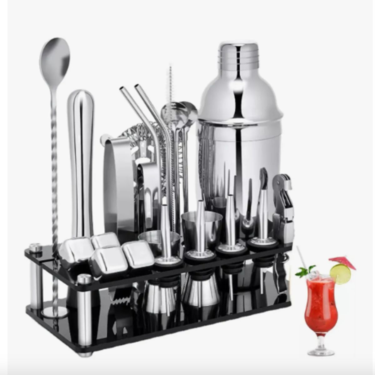 GENERICO - Juego De Cócteles Para Bar Pub Cocktail Shaker Set 23 Piezas