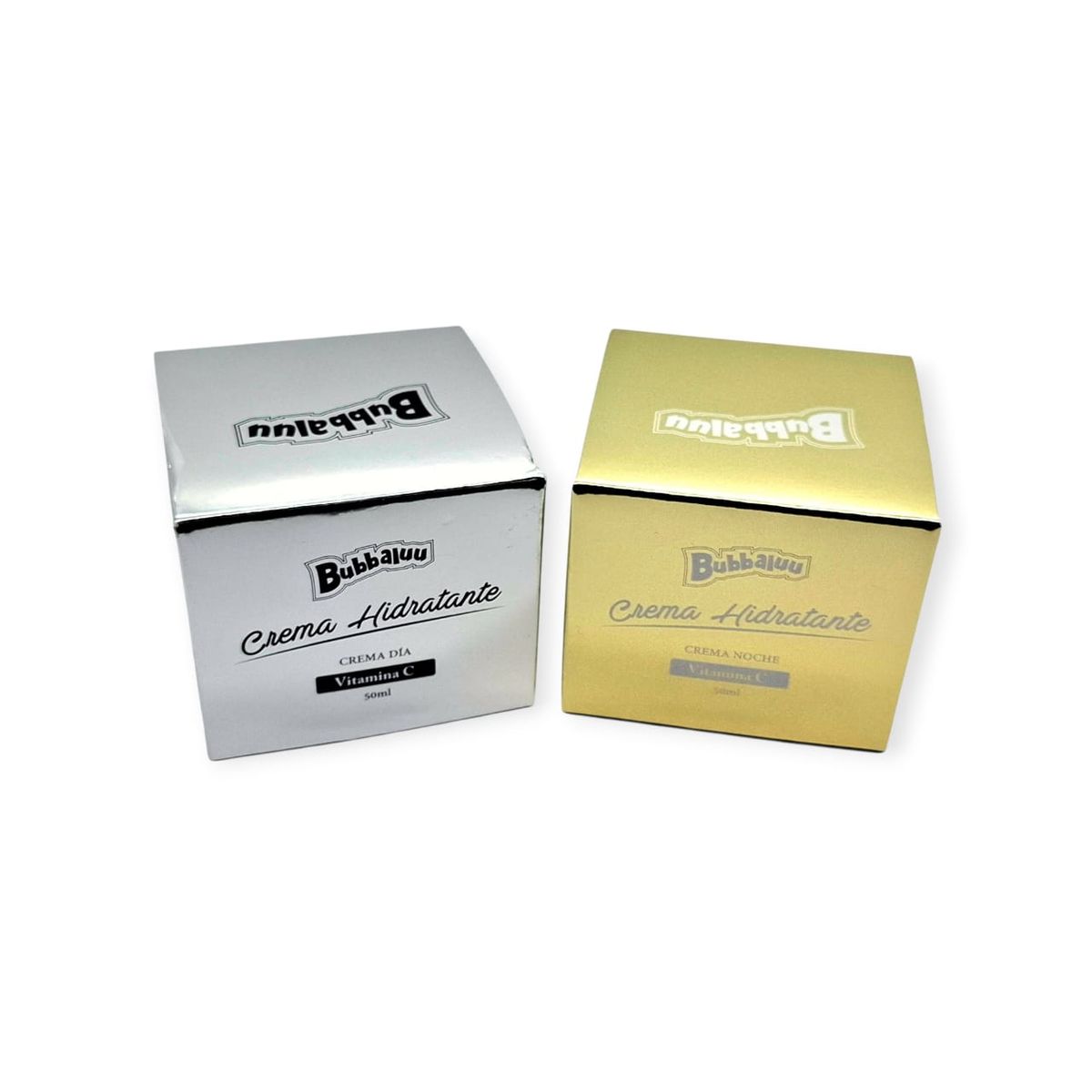 GENERICO - Set Cremas Faciales Bubbaluu Hidratantes Día y Noche con Vitamina C 50 ml x2