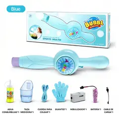 GENERICO - Máquina de Burbujas de Humo Elástica Recargable Luces Multicolores