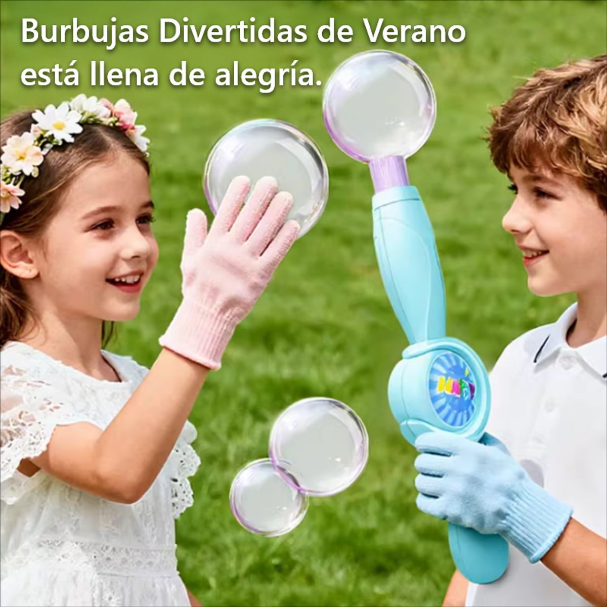 GENERICO - Máquina de Burbujas de Humo Elástica Recargable  Luces Multicolores