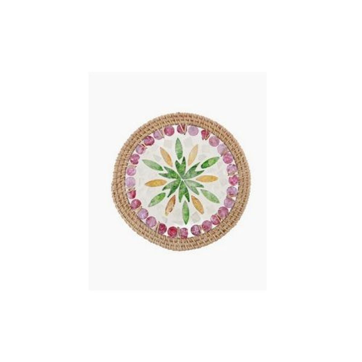 GENERICO - Individual posavasos artesanal 19 cm con piedras