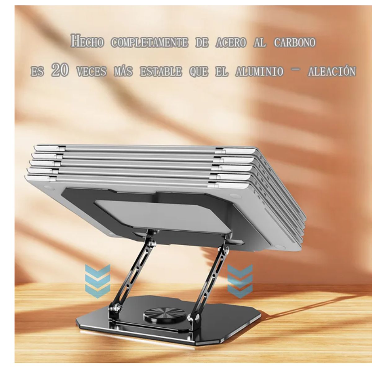 GENERICO - Soporte Notebook Aluminio 360 Portatil Ajustable Y Plegable