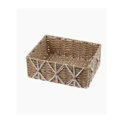 GENERICO - Canasta panera frutera rectangular tejida artesanal