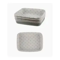 GENERICO - Set de Canastas Paneras Floreadas para Frutas y Panes