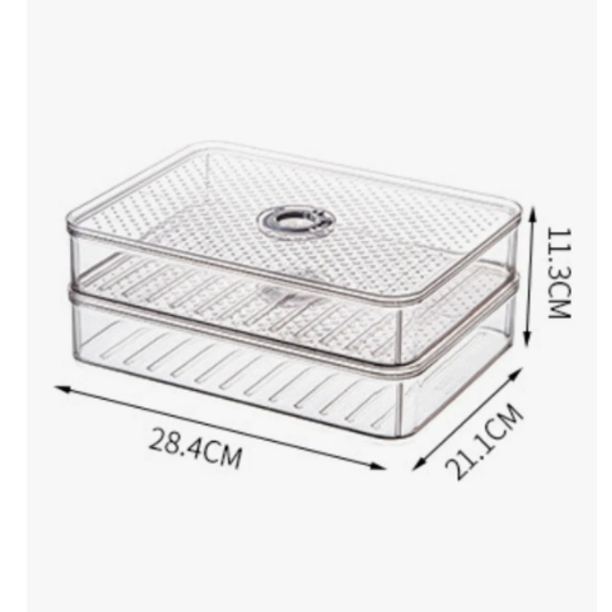 GENERICO - Contenedor Doble Jamón Y Queso Transparente Fiambres - Cukin