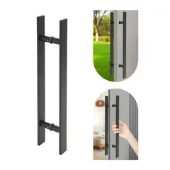 GENERICO - Manillon Doble Acero Inoxid 80cm Para Puerta Madera Cristal