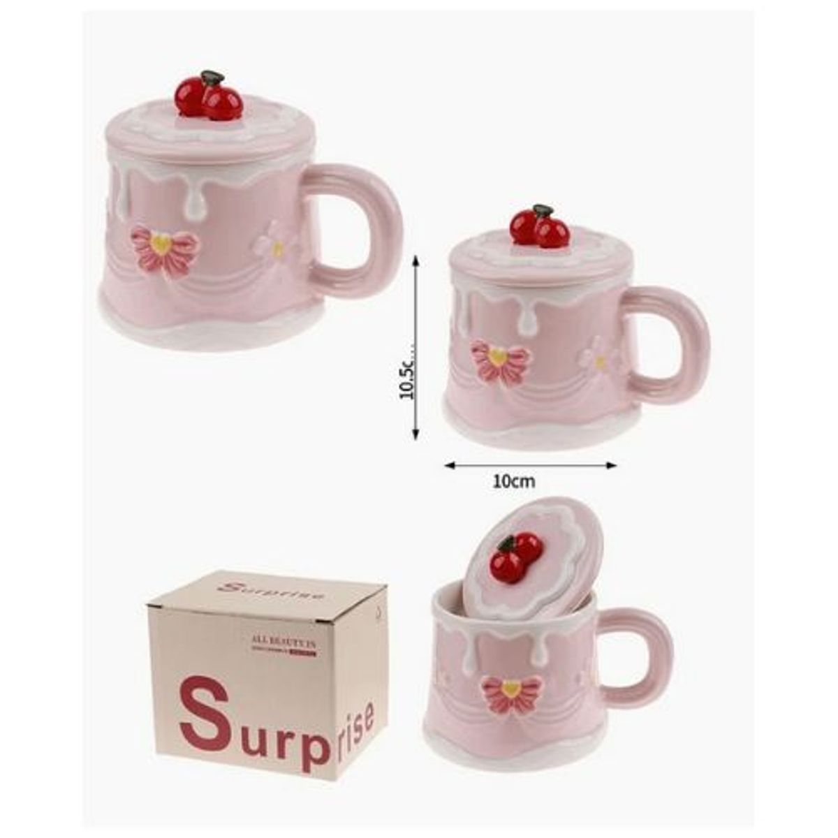 GENERICO - Taza de Cerámica Pastel Rosa