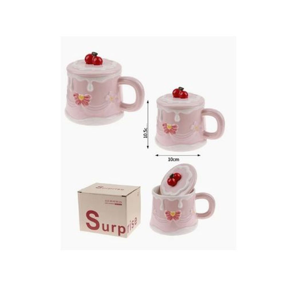 GENERICO - Taza de Cerámica Pastel Rosa