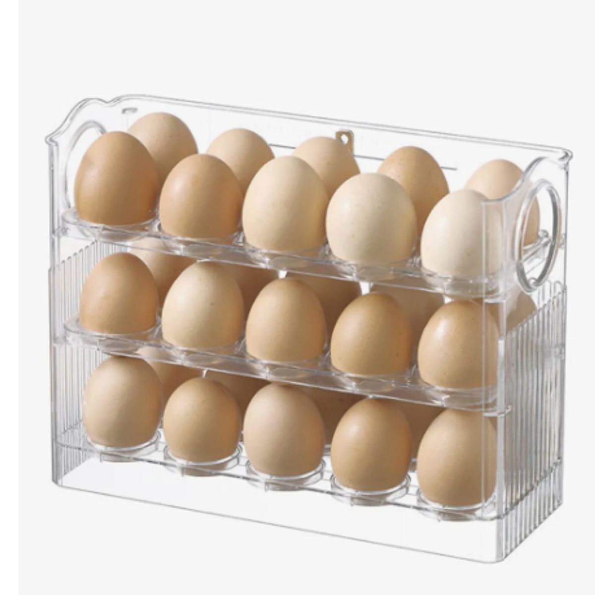 GENERICO - Organizador De Huevos Caja Para 30 Und Huevera Portahuevos Transparente