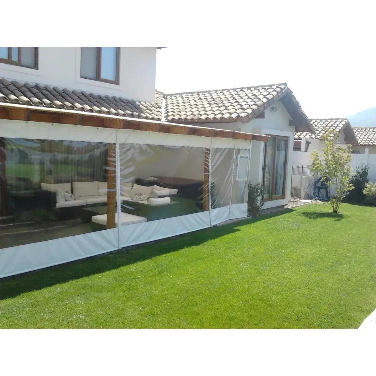 Cortina Roller Cierre De Terraza Pvc Alta Protección 6m x 230cm, marca KUANGYE - Foto 2