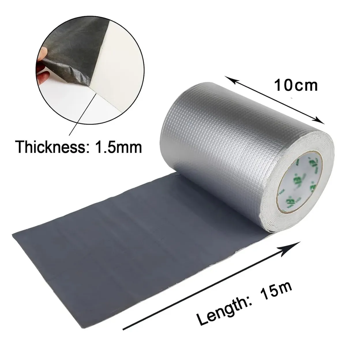 GENERICO - Cinta Sellador Adhesivo Techo Gotera Impermeable 150mm X 10m