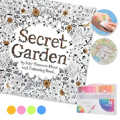 CINDISAMI - Libro Para Colorear Presión Reducida+60 Lápices Doble Punta