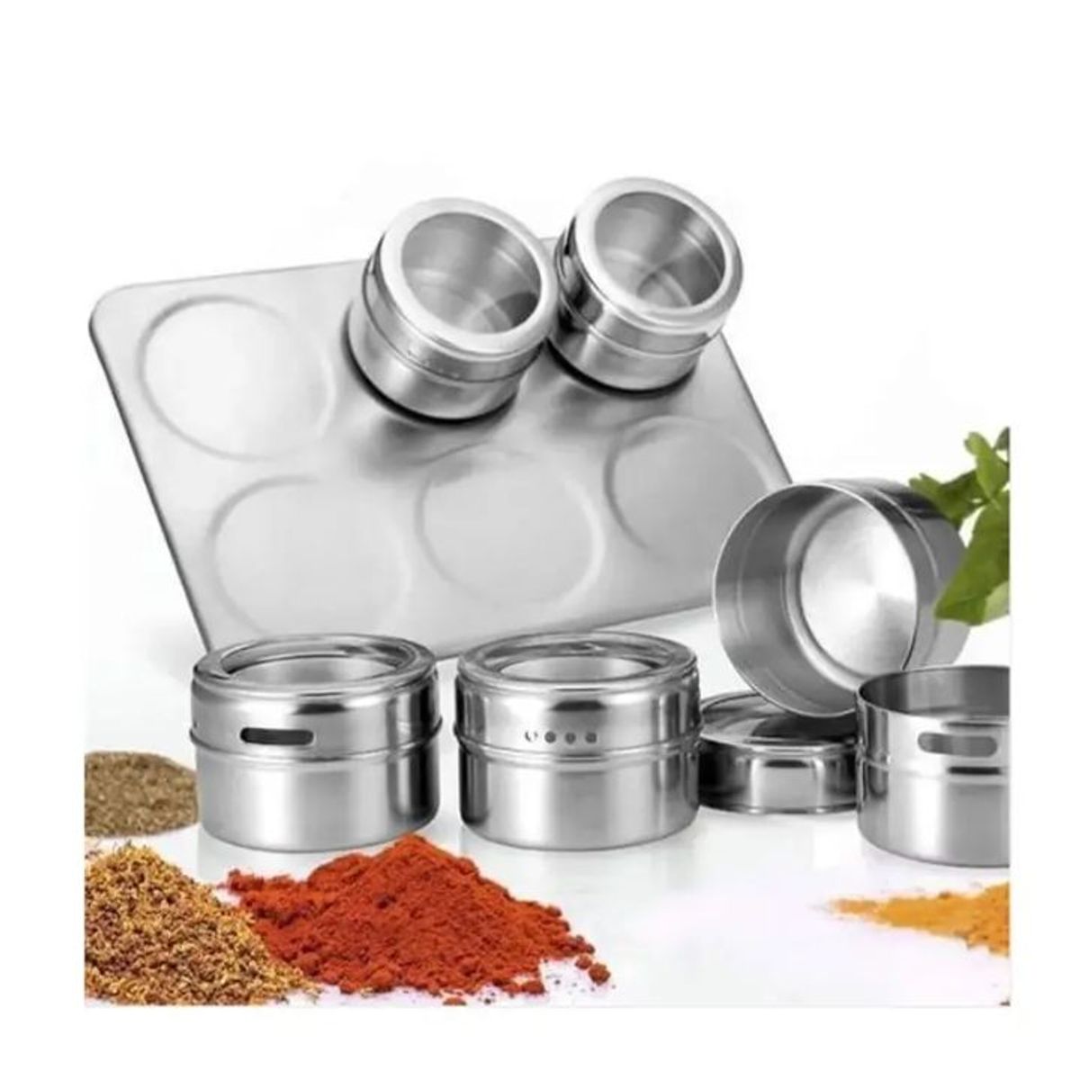 GENERICO - Organizador Condimentos Cocina 6 Piezas Frascos Especieros