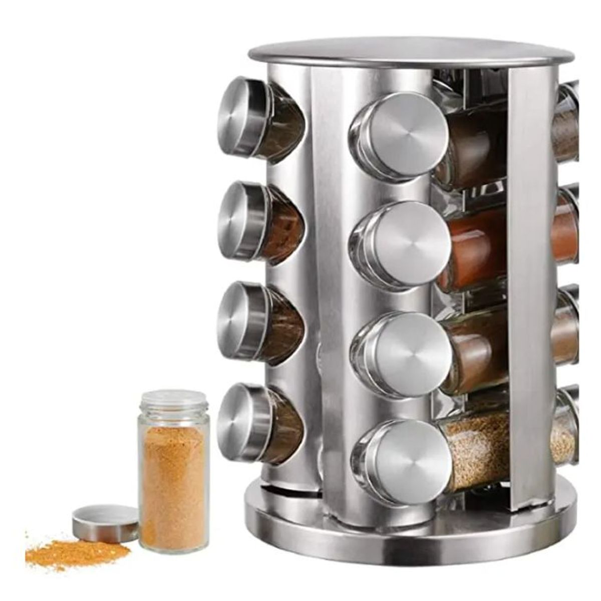GENERICO - Set Condimentero Especiero Giratorio Cocina 16 Pcs