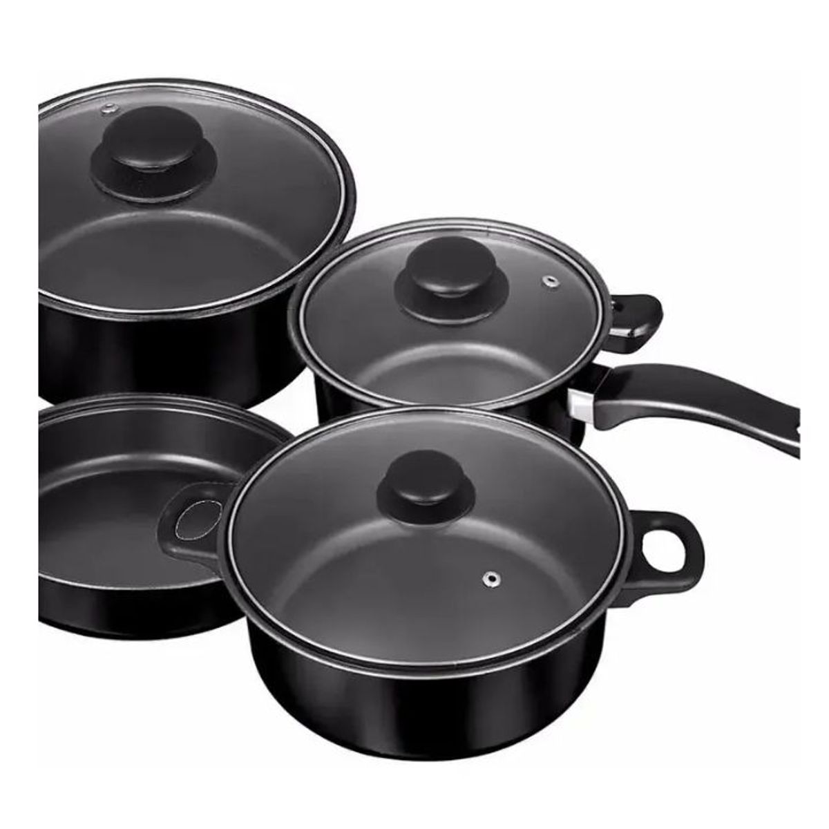 GENERICO - Juego De Ollas Batería 7 Piezas Antiadherente
