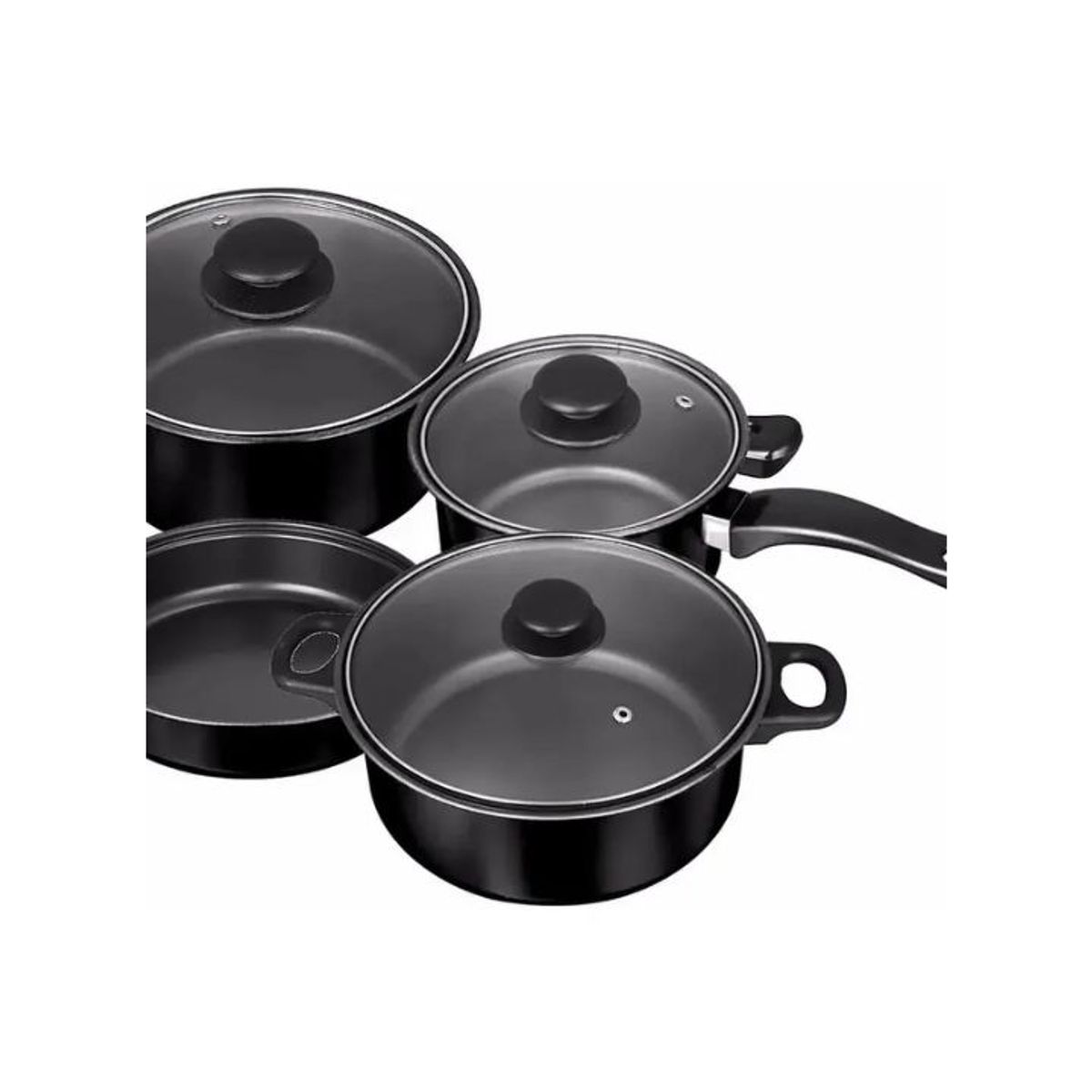 GENERICO - Juego De Ollas Batería 7 Piezas Antiadherente