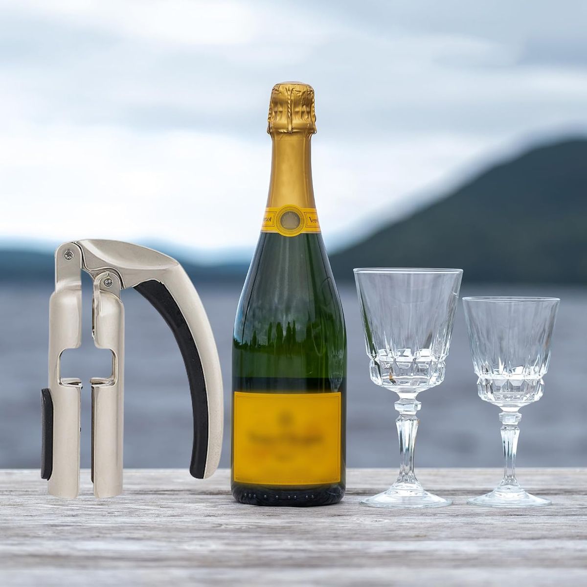KUANGYE - Descorchador Sacacorchos Destapador Champagne Vino Espumante