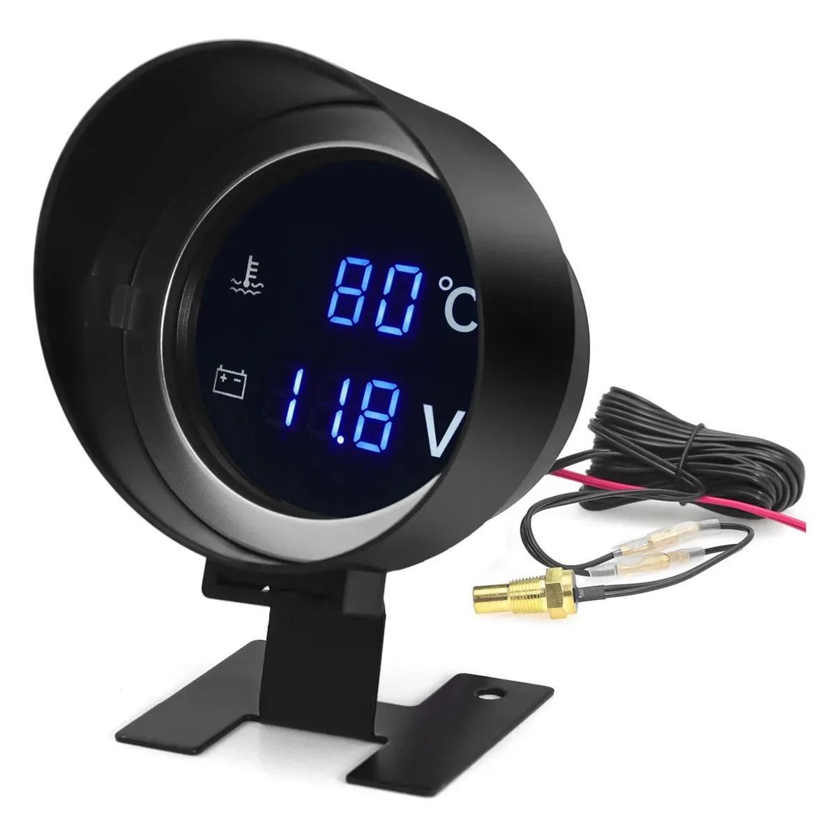 KUANGYE - Reloj Digital Medidor Temperatura Agua Voltaje 28mm Adapter