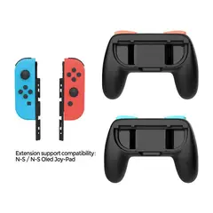 DOBE - Pack de 2 Grips Ergonómicos para Nintendo Switch2 Color Negro con Botones Naranja y Azul
