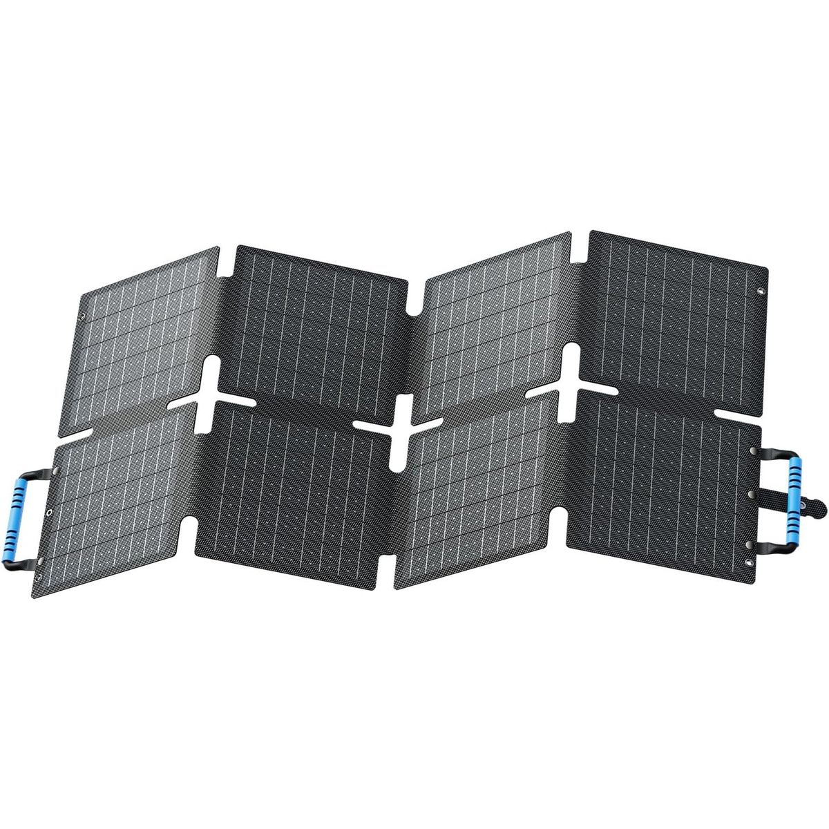 BLUETTI - BLUETTI Panel Solar 60W Cargador Solar Plegable con Soportes Ajustables para Autocaravanas y Acampadas-